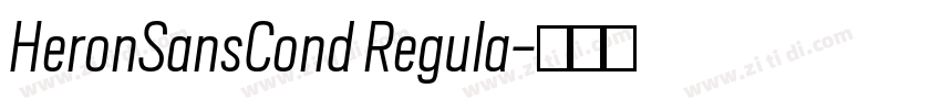 HeronSansCond Regula字体转换